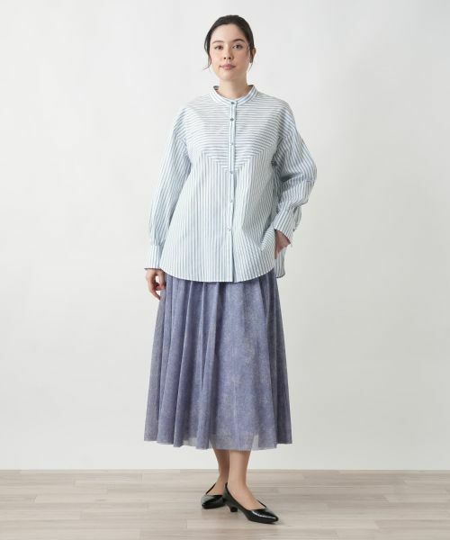 Leilian PLUS HOUSE / レリアンプラスハウス ミニ・ひざ丈スカート | 【店舗人気】フレアスカート【Leilian WHITE LABEL】 | 詳細1