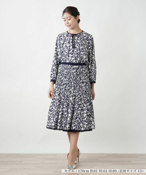 Leilian PLUS HOUSE / レリアンプラスハウス ロング・マキシ丈スカート | 【店舗人気】プリントプリーツスカート【Leilian WHITE LABEL】 | 詳細5