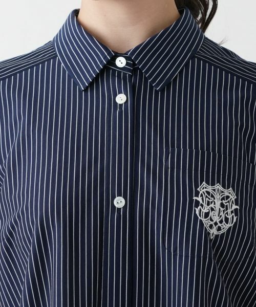 Leilian PLUS HOUSE / レリアンプラスハウス シャツ・ブラウス | 【店舗人気】刺繍ストライプシャツ | 詳細10