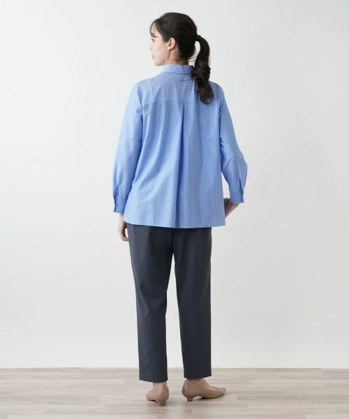 Leilian PLUS HOUSE / レリアンプラスハウス シャツ・ブラウス | 【店舗人気】刺繍ストライプシャツ | 詳細3