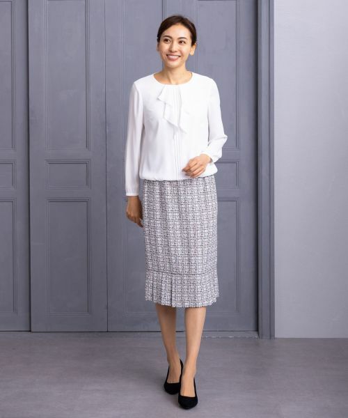 Leilian PLUS HOUSE / レリアンプラスハウス ミニ・ひざ丈スカート | 【店舗人気】ツイードスカート【セレモニー】 | 詳細1