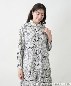 Leilian PLUS HOUSE / レリアンプラスハウス シャツ・ブラウス | 【店舗人気】プリントブラウス