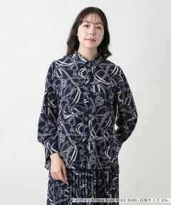 Leilian PLUS HOUSE / レリアンプラスハウス シャツ・ブラウス | 【店舗人気】プリントブラウス