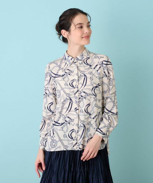 Leilian PLUS HOUSE / レリアンプラスハウス シャツ・ブラウス | 【店舗人気】プリントブラウス | 詳細4