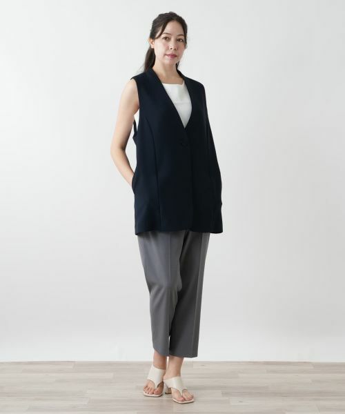Leilian PLUS HOUSE / レリアンプラスハウス テーラードジャケット | 【店舗人気】ロングベスト | 詳細1