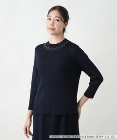 Leilian PLUS HOUSE / レリアンプラスハウス ニット・セーター | 【店舗人気】ラメリブニット