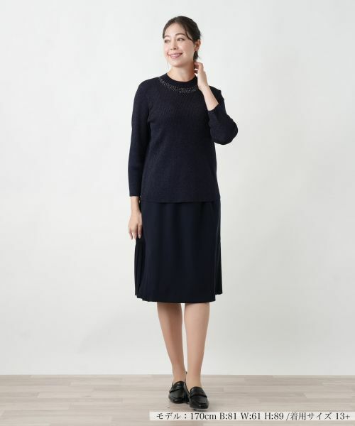 Leilian PLUS HOUSE / レリアンプラスハウス ニット・セーター | 【店舗人気】ラメリブニット | 詳細10