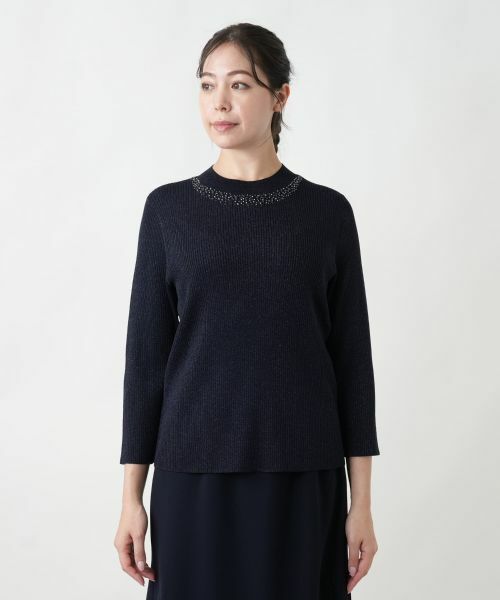 Leilian PLUS HOUSE / レリアンプラスハウス ニット・セーター | 【店舗人気】ラメリブニット | 詳細13