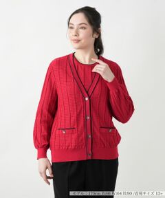 Leilian PLUS HOUSE / レリアンプラスハウス カーディガン・ボレロ | Vネックカーディガン【Leilian WHITE LABEL】