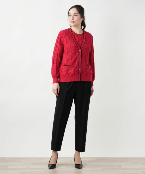 Leilian PLUS HOUSE / レリアンプラスハウス カーディガン・ボレロ | Vネックカーディガン【Leilian WHITE LABEL】 | 詳細1