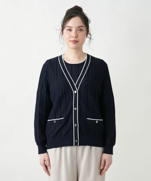 Leilian PLUS HOUSE / レリアンプラスハウス カーディガン・ボレロ | Vネックカーディガン【Leilian WHITE LABEL】 | 詳細7