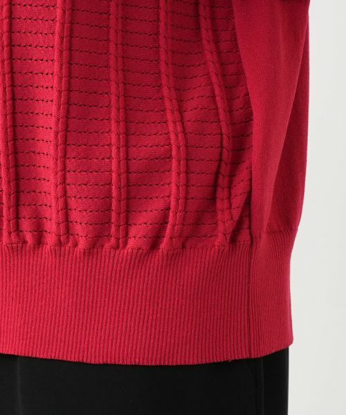 Leilian PLUS HOUSE / レリアンプラスハウス ニット・セーター | 【店舗人気】透かし編みクルーネックニット【Leilian WHITE LABEL】 | 詳細13