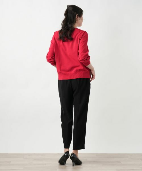 Leilian PLUS HOUSE / レリアンプラスハウス ニット・セーター | 【店舗人気】透かし編みクルーネックニット【Leilian WHITE LABEL】 | 詳細6