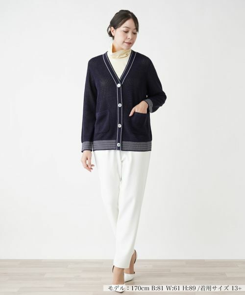 Leilian PLUS HOUSE / レリアンプラスハウス カーディガン・ボレロ | 【店舗人気】Vネックカーディガン | 詳細5