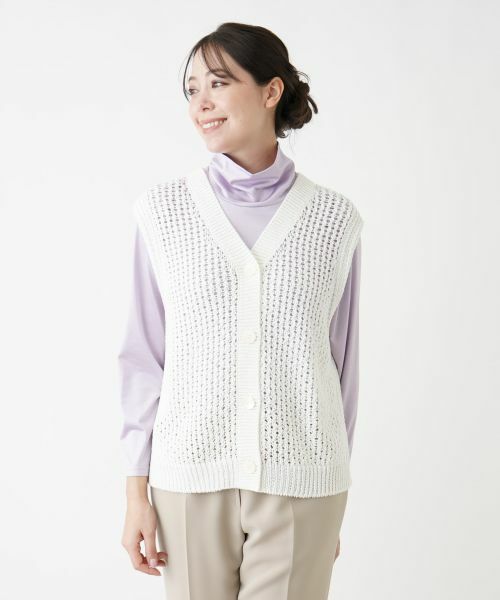 Leilian PLUS HOUSE / レリアンプラスハウス テーラードジャケット | 2wayニットベスト | 詳細4