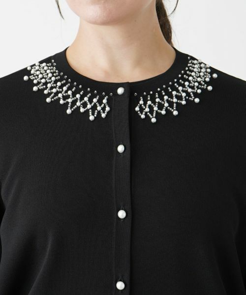 Leilian PLUS HOUSE / レリアンプラスハウス カーディガン・ボレロ | 【店舗人気】ビジューネックカーディガン | 詳細10