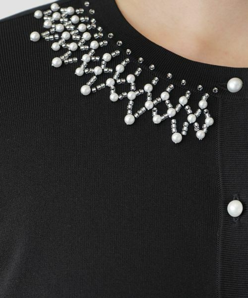 Leilian PLUS HOUSE / レリアンプラスハウス カーディガン・ボレロ | 【店舗人気】ビジューネックカーディガン | 詳細13