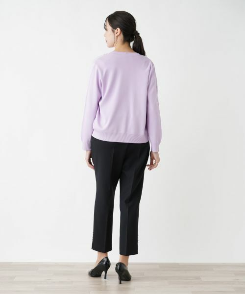 Leilian PLUS HOUSE / レリアンプラスハウス カーディガン・ボレロ | 【店舗人気】ビジューネックカーディガン | 詳細3