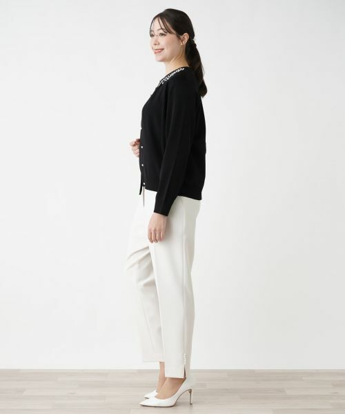 Leilian PLUS HOUSE / レリアンプラスハウス カーディガン・ボレロ | 【店舗人気】ビジューネックカーディガン | 詳細5