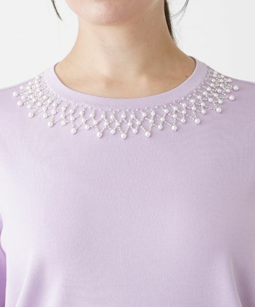 Leilian PLUS HOUSE / レリアンプラスハウス ニット・セーター | 【店舗人気】ビジューネックニット | 詳細10