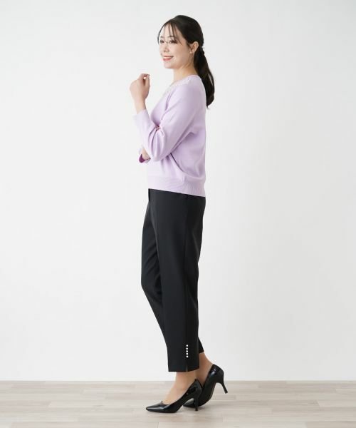 Leilian PLUS HOUSE / レリアンプラスハウス ニット・セーター | 【店舗人気】ビジューネックニット | 詳細5