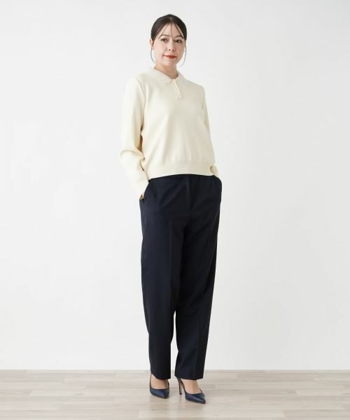 Leilian PLUS HOUSE / レリアンプラスハウス ニット・セーター | 【店舗人気】付け襟2WAYニット | 詳細1