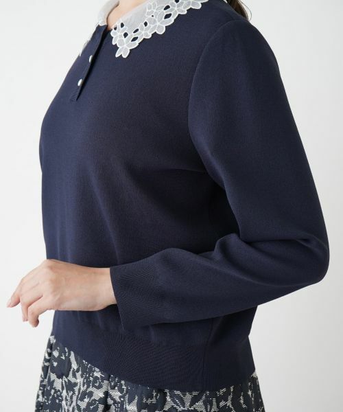 Leilian PLUS HOUSE / レリアンプラスハウス ニット・セーター | 【店舗人気】付け襟2WAYニット | 詳細14