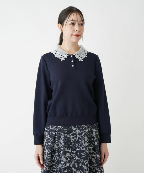 Leilian PLUS HOUSE / レリアンプラスハウス ニット・セーター | 【店舗人気】付け襟2WAYニット | 詳細7