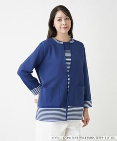 Leilian PLUS HOUSE / レリアンプラスハウス 透かし編み長袖カーディガン 透かし編みVネックカーディガン【Leilian WHITE LABEL