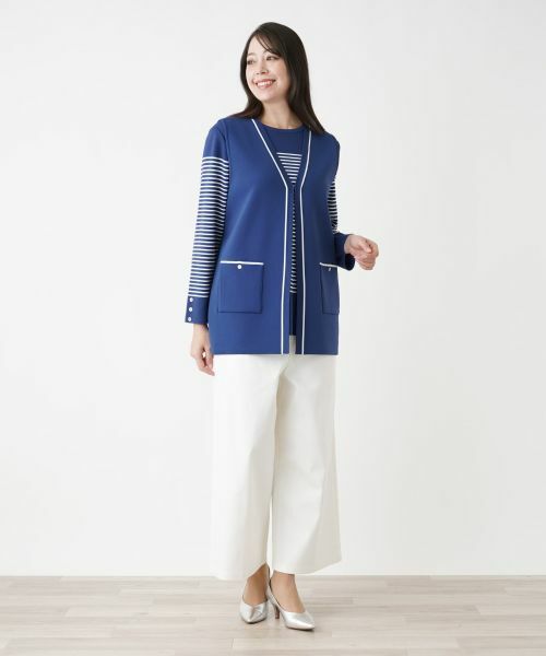 Leilian PLUS HOUSE / レリアンプラスハウス テーラードジャケット | 【店舗人気】Vネックベスト | 詳細1