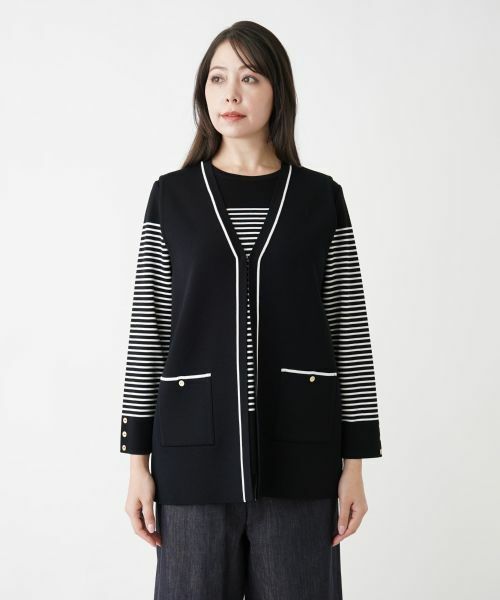Leilian PLUS HOUSE / レリアンプラスハウス テーラードジャケット | 【店舗人気】Vネックベスト | 詳細8