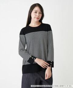Leilian PLUS HOUSE / レリアンプラスハウス ニット・セーター | 【店舗人気】マリンボーダーニット