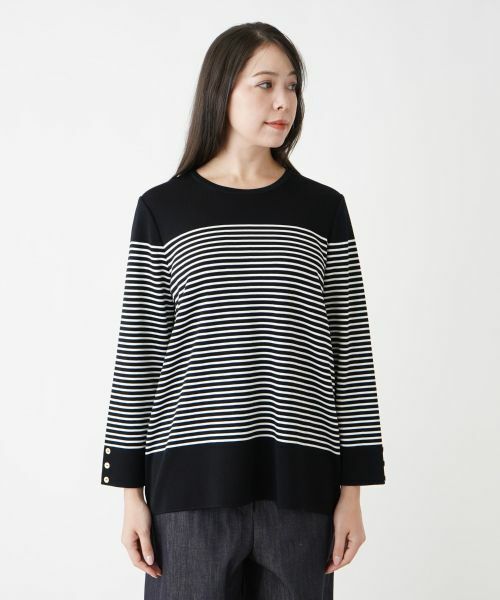 Leilian PLUS HOUSE / レリアンプラスハウス ニット・セーター | 【店舗人気】マリンボーダーニット | 詳細8