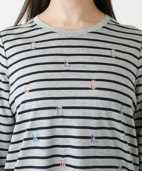 Leilian PLUS HOUSE / レリアンプラスハウス カットソー | 【店舗人気】刺繍ボーダーカットソー | 詳細11