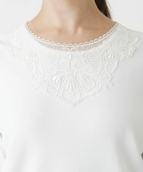 Leilian PLUS HOUSE / レリアンプラスハウス ニット・セーター | 【店舗人気】レースデザインカットソー | 詳細11