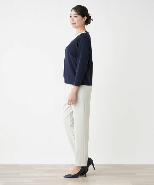 Leilian PLUS HOUSE / レリアンプラスハウス ニット・セーター | 【店舗人気】レースデザインカットソー | 詳細2