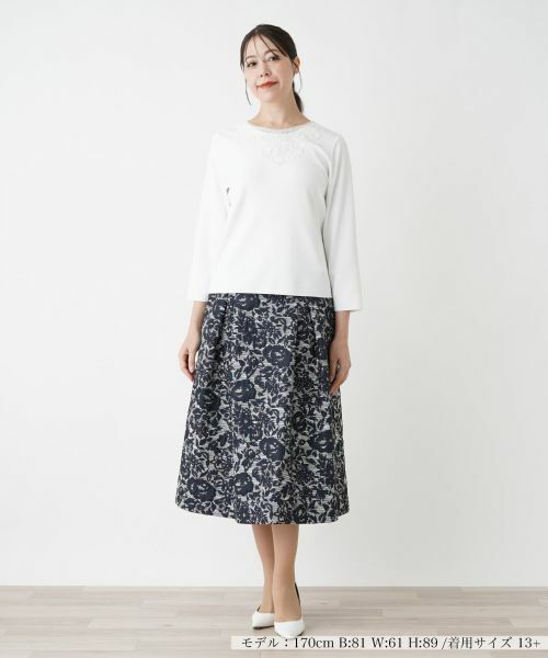 Leilian PLUS HOUSE / レリアンプラスハウス ニット・セーター | 【店舗人気】レースデザインカットソー | 詳細5