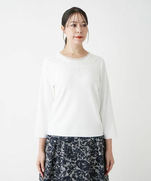 Leilian PLUS HOUSE / レリアンプラスハウス ニット・セーター | 【店舗人気】レースデザインカットソー | 詳細8