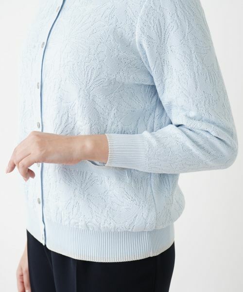 Leilian PLUS HOUSE / レリアンプラスハウス カーディガン・ボレロ | 【店舗人気】フラワー柄カーディガン | 詳細12