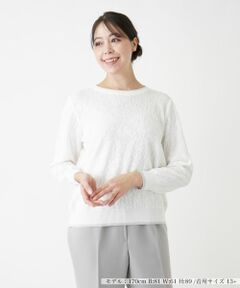 Leilian PLUS HOUSE / レリアンプラスハウス ニット・セーター | 【店舗人気】フラワー柄カットソー