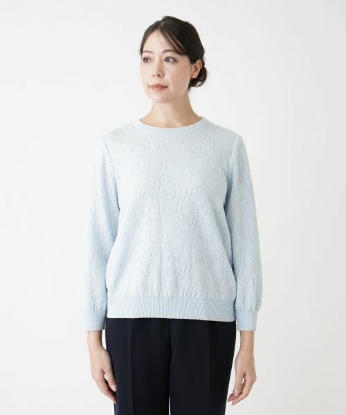 Leilian PLUS HOUSE / レリアンプラスハウス ニット・セーター | 【店舗人気】フラワー柄カットソー | 詳細7