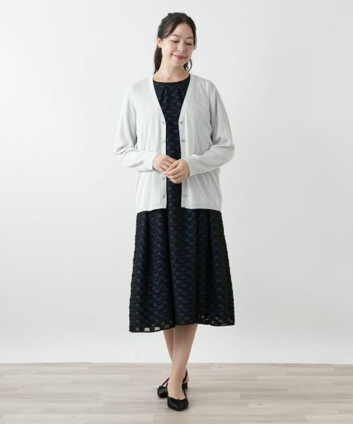 Leilian PLUS HOUSE / レリアンプラスハウス カーディガン・ボレロ | 【店舗人気】ラメVネックカーディガン | 詳細1