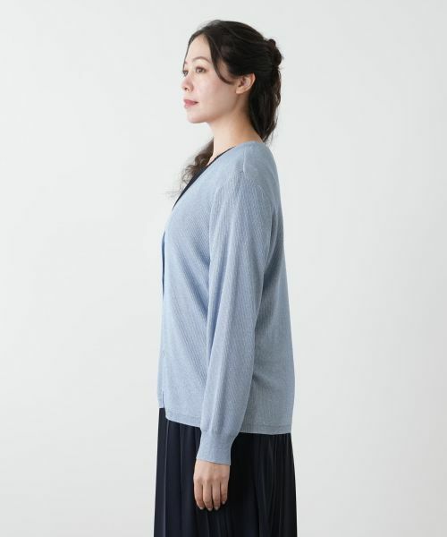 Leilian PLUS HOUSE / レリアンプラスハウス カーディガン・ボレロ | 【店舗人気】ラメVネックカーディガン | 詳細8