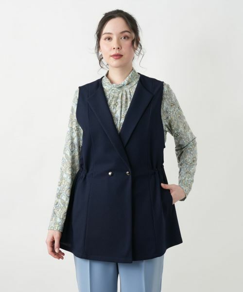 Leilian PLUS HOUSE / レリアンプラスハウス テーラードジャケット | 【店舗人気】ダブルラペルドベスト【Leilian WHITE LABEL】 | 詳細4