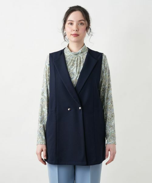 Leilian PLUS HOUSE / レリアンプラスハウス テーラードジャケット | 【店舗人気】ダブルラペルドベスト【Leilian WHITE LABEL】 | 詳細5