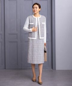 Leilian PLUS HOUSE / レリアンプラスハウス カーディガン・ボレロ | ツイードカーディガン【セレモニースタイル】