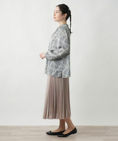 Leilian PLUS HOUSE / レリアンプラスハウス シャツ・ブラウス | 【店舗人気】プリントタックブラウス | 詳細2