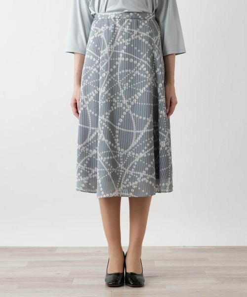 Leilian PLUS HOUSE / レリアンプラスハウス ミニ・ひざ丈スカート | 【店舗人気】プリントミモレスカート | 詳細8