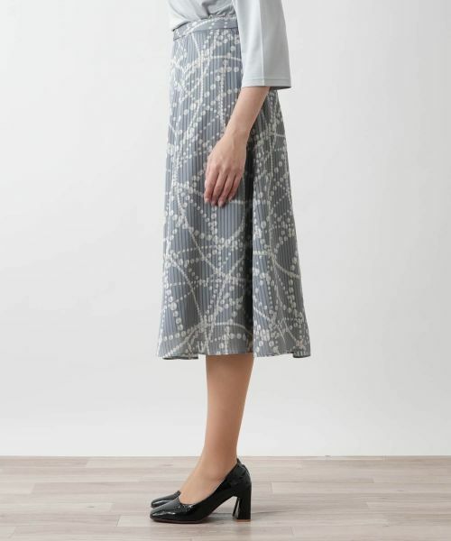 Leilian PLUS HOUSE / レリアンプラスハウス ミニ・ひざ丈スカート | 【店舗人気】プリントミモレスカート | 詳細9