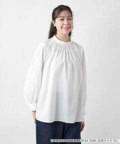Leilian PLUS HOUSE / レリアンプラスハウス シャツ・ブラウス | 【店舗人気】スタンドカラーブラウス